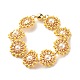 Bracelet lien fleur perle coquillage BJEW-JB08084-01-1