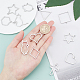 UNICRAFTALE 12pcs 12 Styles Open Back Bezel Pendants Mixed Shapes Stainless Steel Charms Pressed Flower Jewelry for DIY UV Resin Pendants Jewelry Making STAS-UN0016-21P-2