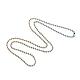 Ion Plating(IP) 304 Stainless Steel Ball Chain Necklaces NJEW-L149-B03-M-3