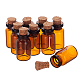 Benecreatガラス瓶  コルクプラグ付き  コラム  チョコレート  1.3x2.4cm  穴：0.6のCM  容量：1ml（0.03液量オンス） CON-BC0001-48-1