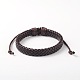 Adjustable Unisex Braided Cowhide Cord Bracelets BJEW-L544-07B-1