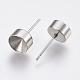 201 Stainless Steel Stud Earring Findings STAS-P196-02-2