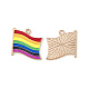 Colgantes de esmalte de aleación de bandera del orgullo del color del arco iris ENAM-K067-10-4