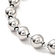 304 ensemble collier et bracelet chaîne boule en acier inoxydable STAS-D181-02P-01A-5