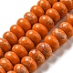 Brins de perles teintes en jaspe impérial synthétique G-D077-E01-01F-1