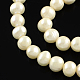 Grado de hebras de perlas de agua dulce cultivadas naturales PEAR-Q004-01A-1