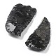 Grobe rohe natürliche schwarze Obsidianperlen G-H254-23-2