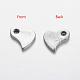Original Color Heart Charms 201 Stainless Steel Pendants X-STAS-Q065-1