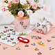 PH Pandahall 160 Stück 8 Farben bestickter Aufnäher mit Blumenmuster DIY-PH0013-98-5