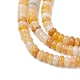 Chapelets de perles en jade topaze naturelle G-H292-A14-02-4