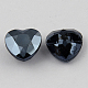 1-Hoyo Taiwán acrílico diamante de imitación botones del corazón BUTT-F017-21mm-18-2