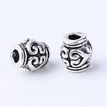 Tibetischer stil legierung perlen, Vase, cadmiumfrei und bleifrei, Antik Silber Farbe, 7x6 mm, Bohrung: 2 mm, ca. 1610 Stk. / 1000 g