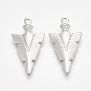 201 Stainless Steel Pointed Pendants STAS-T045-23P