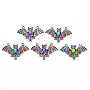 Rainbow Color Alloy Chandelier Components Link Rhinestone Settings PALLOY-S180-294-NR