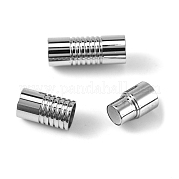 304 Stainless Steel Magnetic Clasps with Glue-in Ends STAS-R063-09