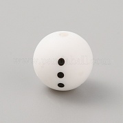 Рождественская тема пищевые экологически чистые силиконовые бусины SIL-WH0006-16H