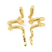 Серьги-каффы из латуни со змеиным покрытием для женщин EJEW-F326-01G
