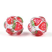 Круглые бусины из смолы в виде фруктов RESI-T059-03D