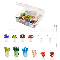 DIY Mushroom Beads and Charms Jewelry Making Finding Kit 