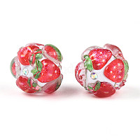 Круглые бусины из смолы в виде фруктов&nbsp;RESI-T059-03D