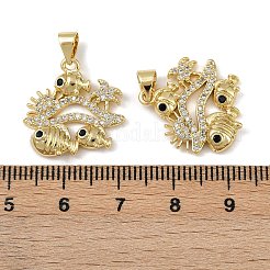 Латунные микро проложить кубического циркония подвески&nbsp;KK-I358-064G-04