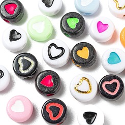 300 шт. 10 стиля непрозрачные и ремесленные акриловые бусины с покрытием&nbsp;SACR-FS0001-05