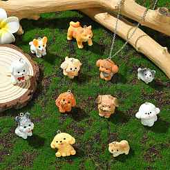 20шт 20 стиля непрозрачные подвески из смолы&nbsp;RESI-CJ0005-06