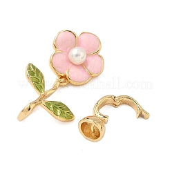 Застежки-бабочки из латуни с эмалью&nbsp;KK-S531-33G-B