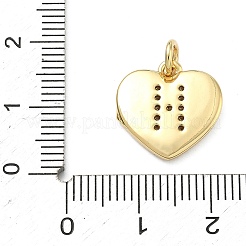 Pendentifs en laiton zircon cubique transparent&nbsp;KK-D229-01G-08
