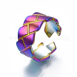 Манжетное кольцо из нержавеющей стали 304 с канавками&nbsp;RJEW-N038-072