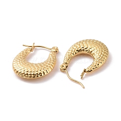Boucles d'oreilles créoles épaisses en forme de croissant de lune en acier inoxydable 304 avec placage ionique (IP) pour femmes&nbsp;EJEW-G293-24G