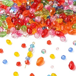 490шт наборы прозрачных стеклянных бусин&nbsp;EGLA-YW0005-44