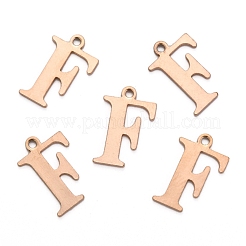 Ionenplattierung (IP) 304 Edelstahl Alphabet Charms&nbsp;STAS-H122-F-RG