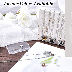 Collier avec pendentif en forme de cœur en acier inoxydable 304 pour cendres&nbsp;NJEW-CN0001-19RGP