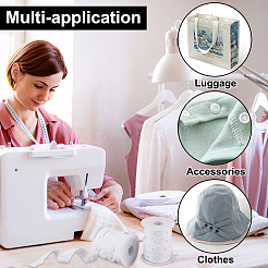 9.5~10 ярд полиэстеровой ленты для пришивания кнопок&nbsp;DIY-OC0009-05