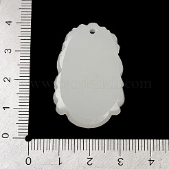 Natürliche weiße Jade geschnitzte Anhänger&nbsp;G-S384-01F