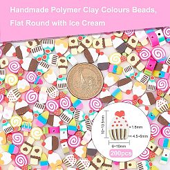 Perline di colori di argilla polimerica fatti a mano&nbsp;CLAY-WH0003-02