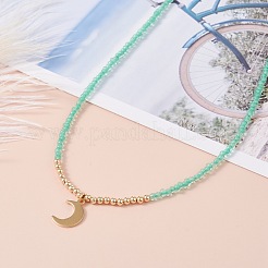 Set di collane con ciondolo stella e luna per ragazze adolescenti&nbsp;NJEW-JN03738-03