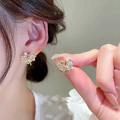 Alliage coeur en strass boucles d'oreille&nbsp;WGC55EE-01
