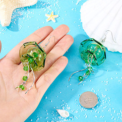 Латунь болтающиеся серьги&nbsp;EJEW-TAC00022