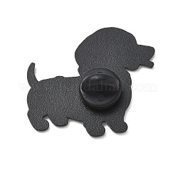 Perro salchicha con suéter en forma de corazón y broches de aleación esmaltados en forma de rosa.&nbsp;AL-CBA6DDE-04B