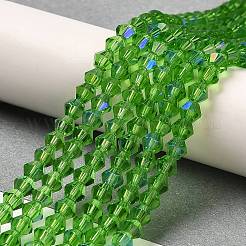 Transparentes perles de verre de galvanoplastie brins&nbsp;EGLA-A039-T4mm-L03
