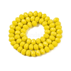 Hebras opacas de perlas de vidrio de imitación de jade de color sólido&nbsp;EGLA-A044-P8mm-D04