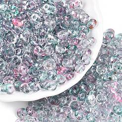 Perles de rocaille en verre transparentes peintes à la bombe&nbsp;SEED-T007-05E