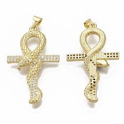 Латунные микро проложить кубического циркония подвески&nbsp;ZIRC-T014-012-NF