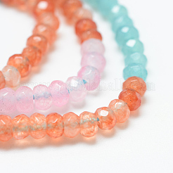 Natürliche weiße Jade Perlenstränge&nbsp;G-R343-2x4-34