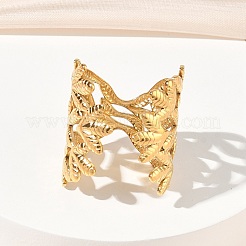 Регулируемые манжеты из нержавеющей стали 304 с открытыми кольцами для женщин&nbsp;RJEW-Z122-03G-05