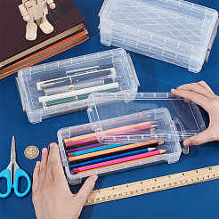 Прямоугольный пластиковый пенал&nbsp;LS-AJEW-WH0596-276B