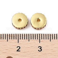 Cremagliera placcatura micro ottone spianare perline zirconi&nbsp;KK-F879-14G-01