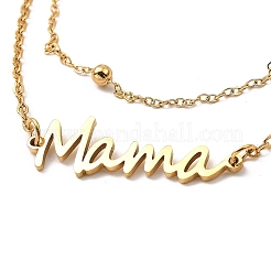 Bracelets à maillons multibrins en acier inoxydable 304 pour la fête des mères pour femmes&nbsp;BJEW-Q335-01B-G